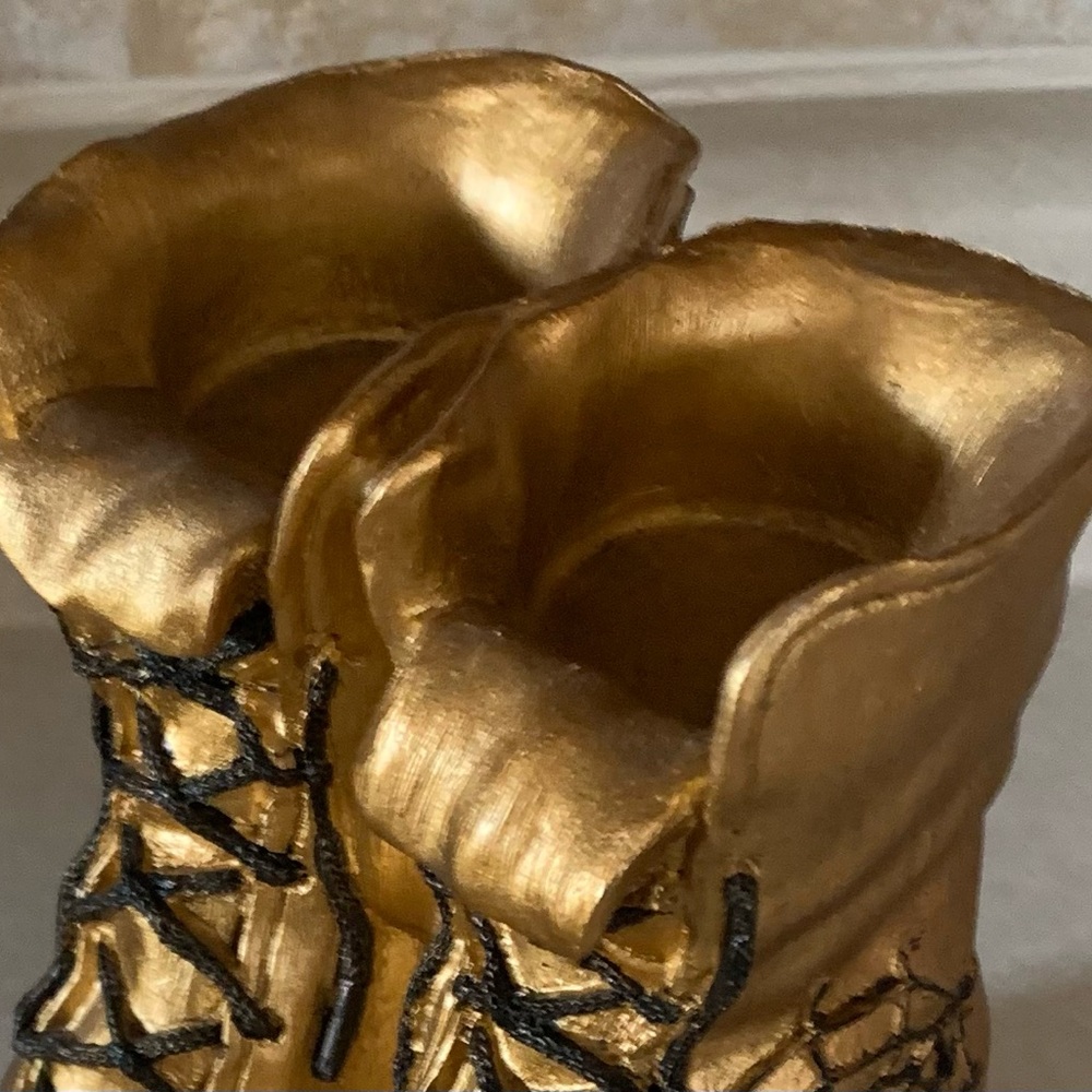 Witches Boots Gold w/ Black Detailing - Picture 7 of 7
